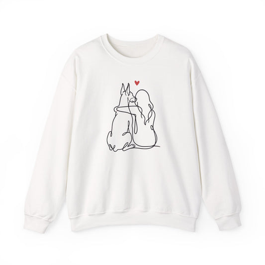 Doberman Girl Crewneck Sweatshirt