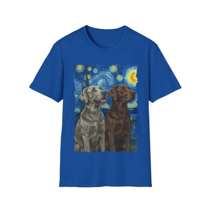 Chocolate and Silver Lab Starry Night Royal