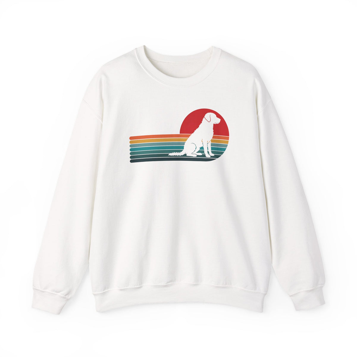 Chesapeake Bay Retriever Retro Sunset Crewneck Sweatshirt