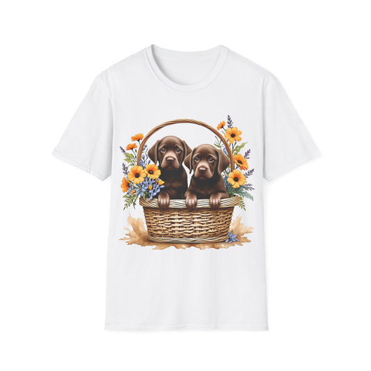 Labrador Puppies in Basket Tee