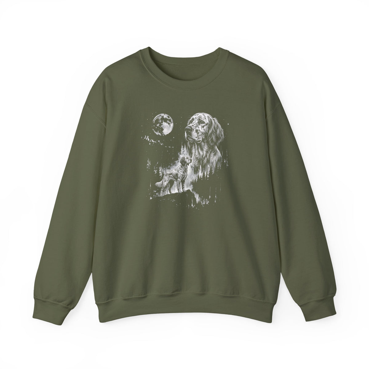 English Setter Moonlight Crewneck Sweatshirt