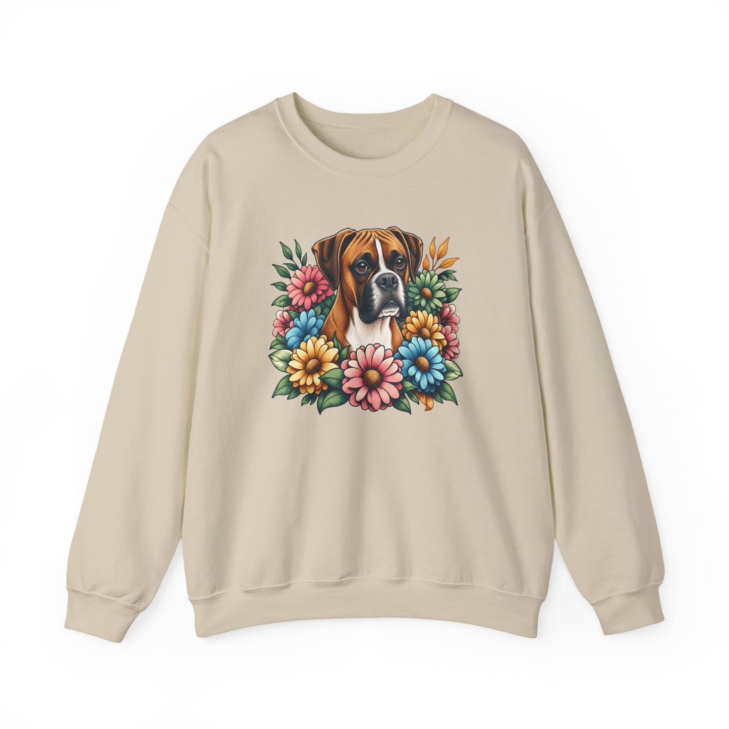 Floral Boxer Crewneck Sweatshirt