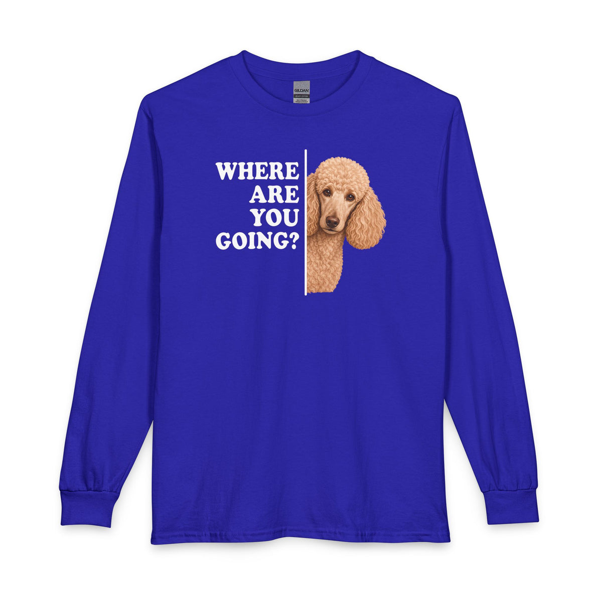 Standard Poodle Where Are You Going Apricot Long Sleeve