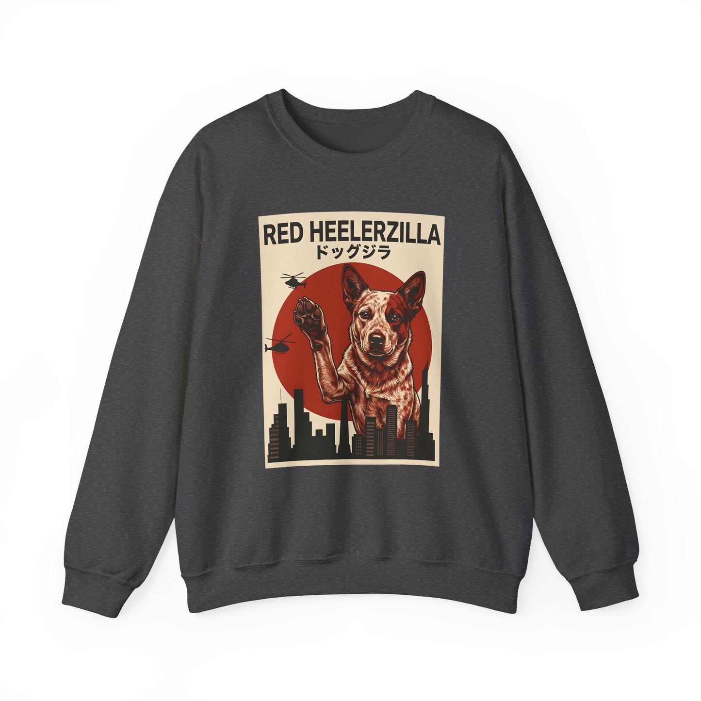 Red Heelerzilla Crewneck Sweatshirt