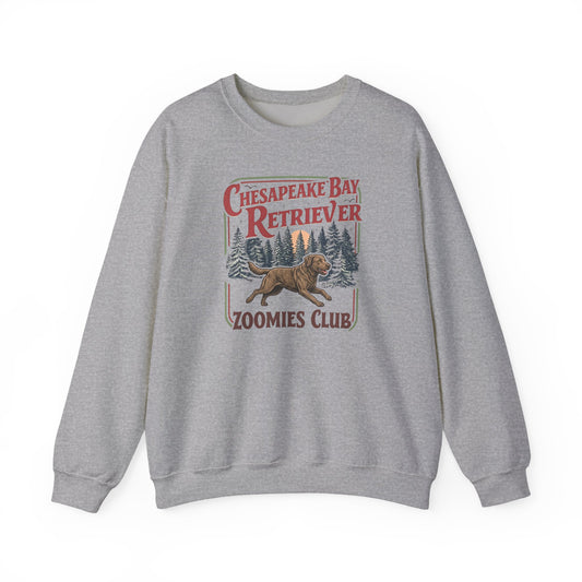Chesapeake Bay Retriever Zoomies Club Crewneck Sweatshirt