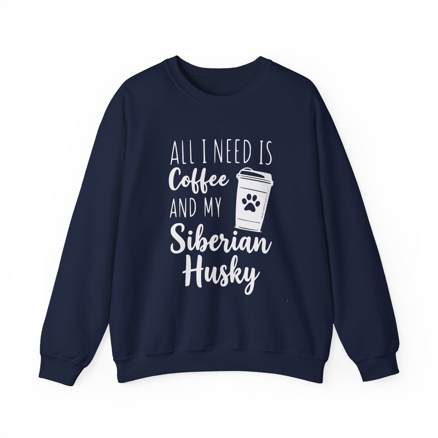 Husky Coffee Crewneck Sweatshirt Navy
