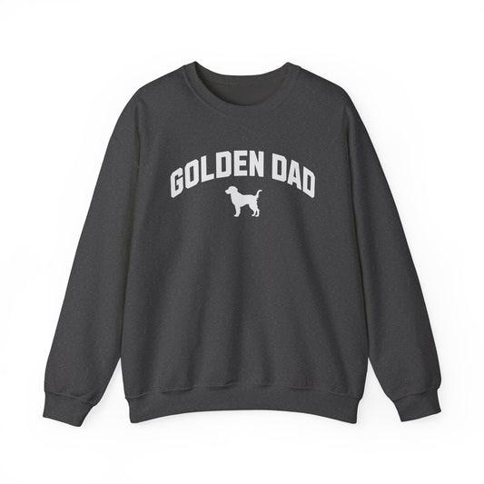 Golden Dad Crewneck Sweatshirt Dark Heather