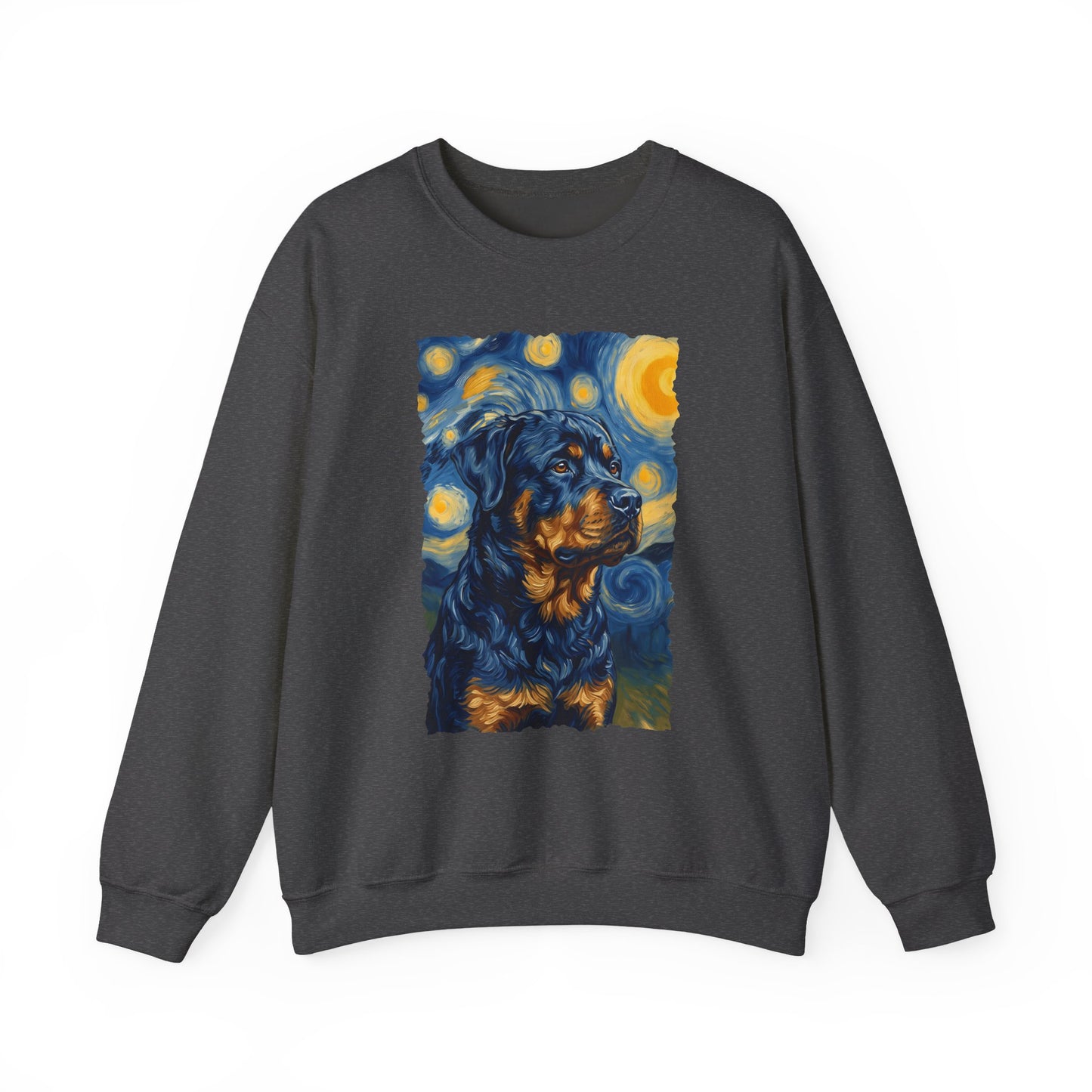 Rottweiler Van Gogh Crewneck Sweatshirt
