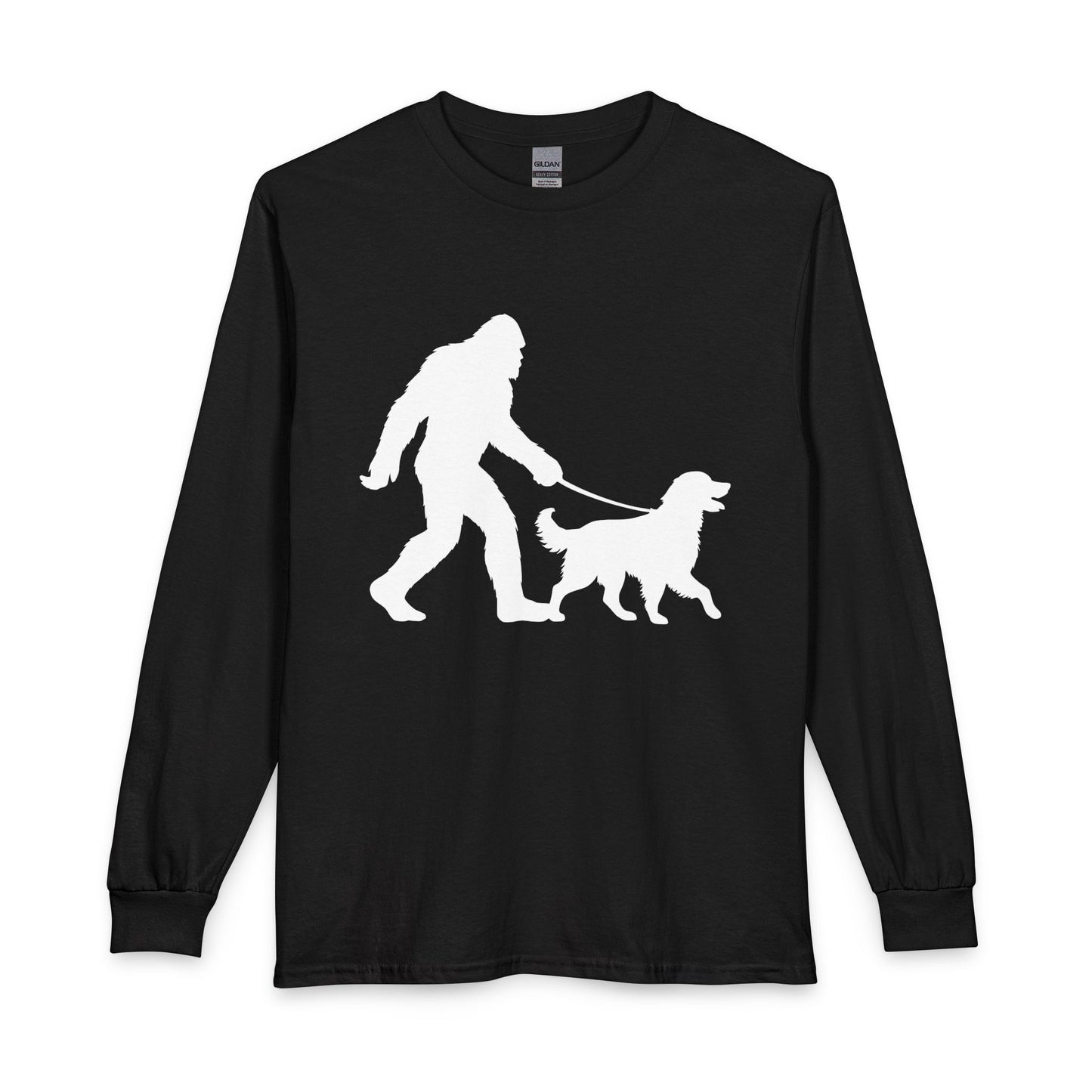 Bigfoot Walking Golden Retriever Long Sleeve