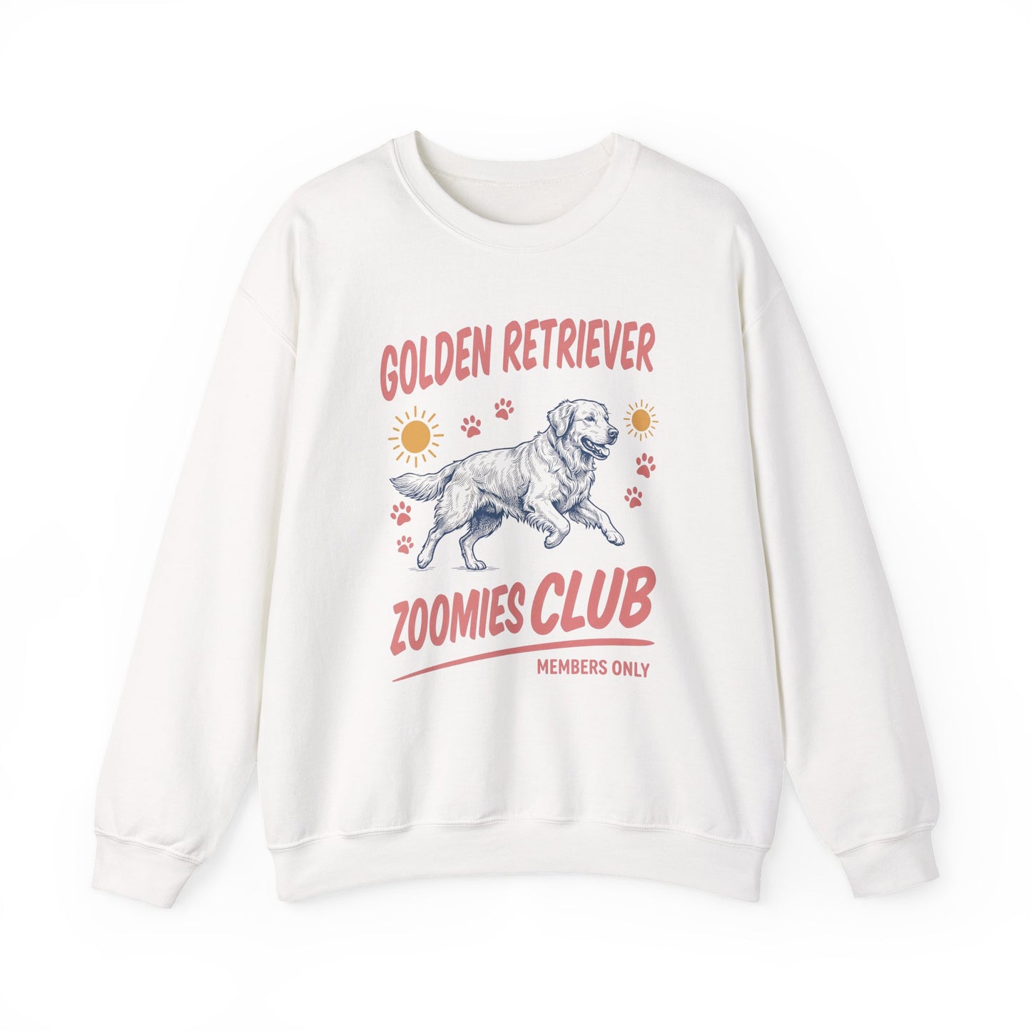 Goldie Zoomies Club Crewneck Sweatshirt White