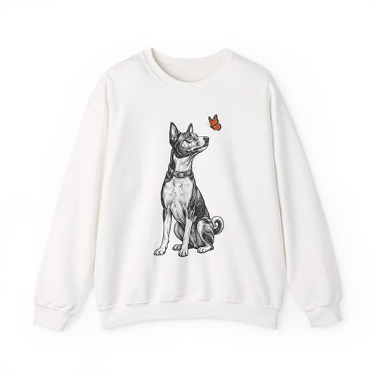Basenji Butterfly Crewneck Sweatshirt