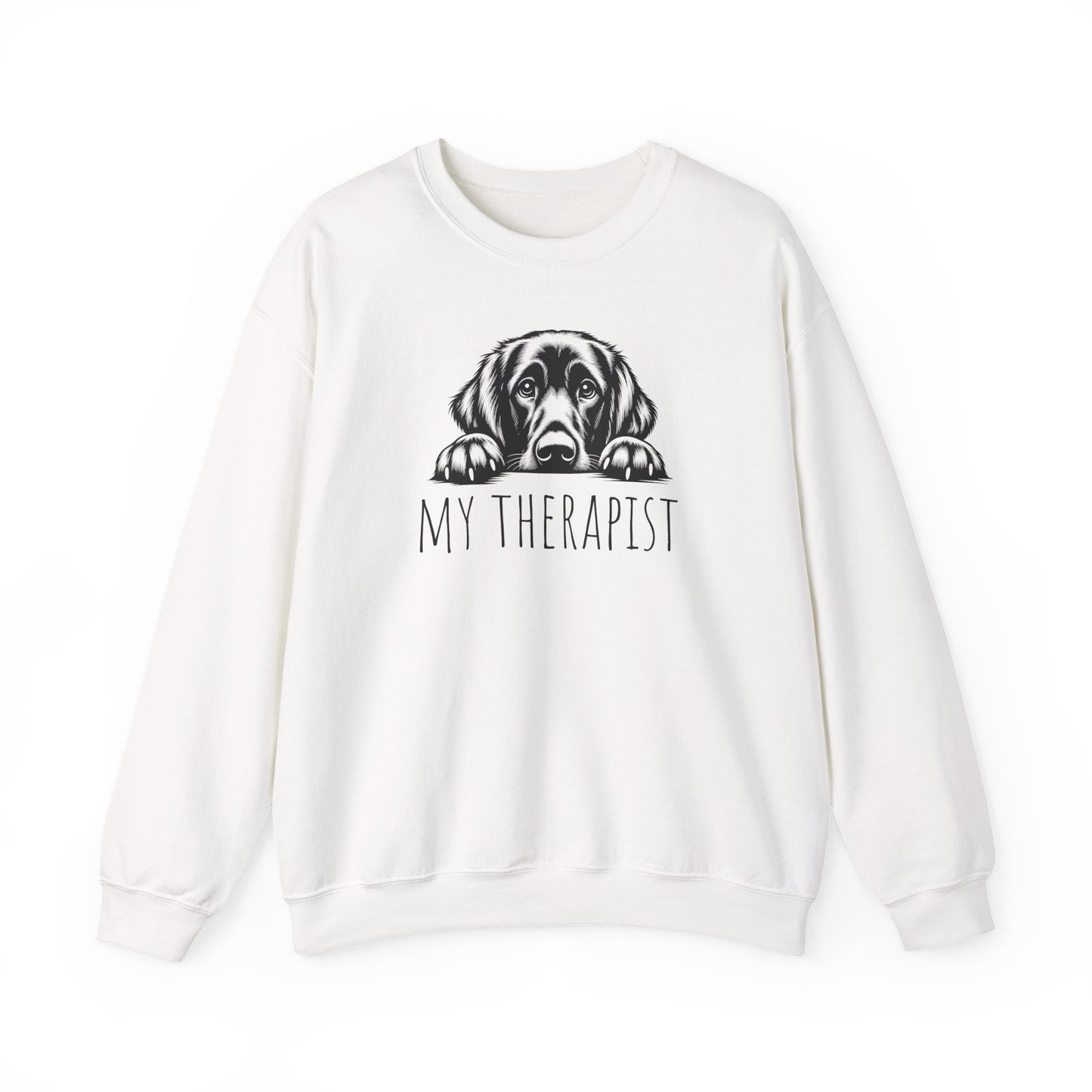 Flat Coated Retriever My Therapist Crewneck Sweatshirt