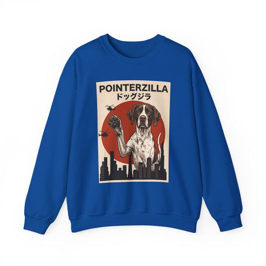 English Pointer Pointerzilla Crewneck Sweatshirt Royal