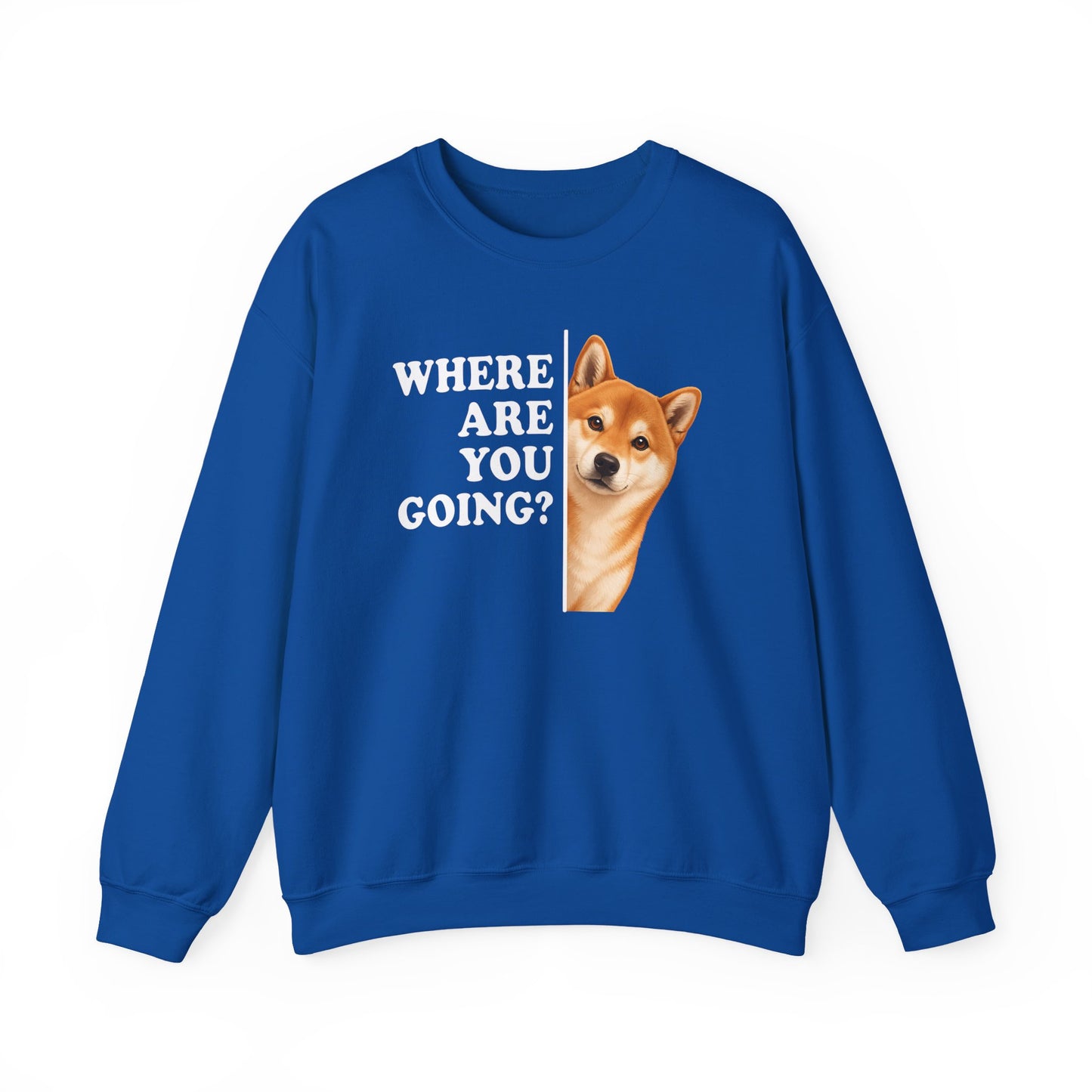 Shiba Inu Where Are You Going Crewneck Sweatshirt