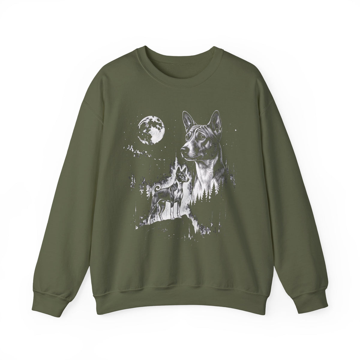 Basenji Moonlight Crewneck Sweatshirt
