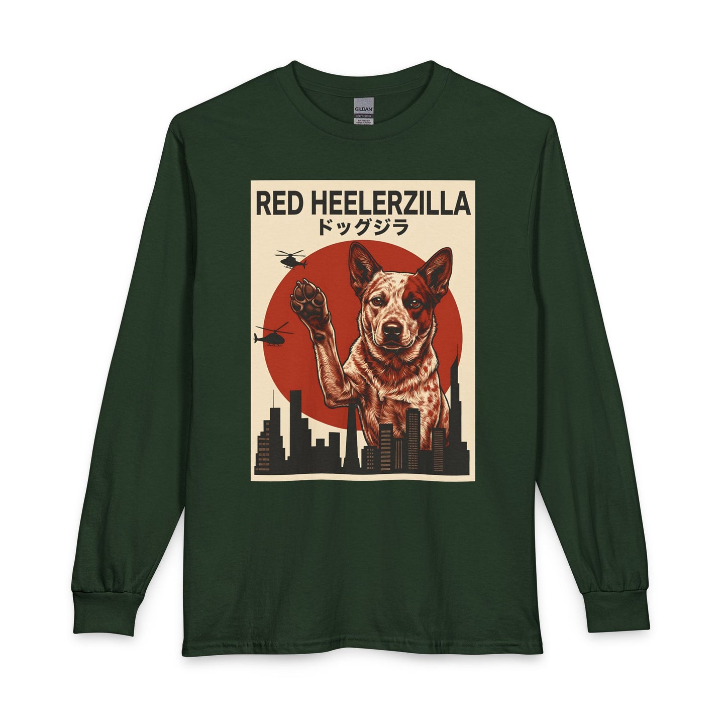 Red Heelerzilla Long Sleeve