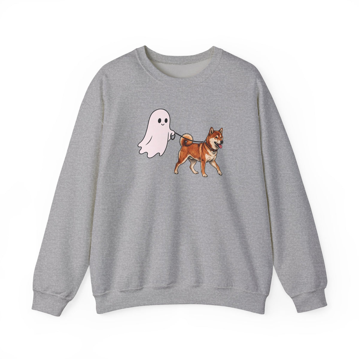 Shiba Inu Ghost Walk Crewneck Sweatshirt