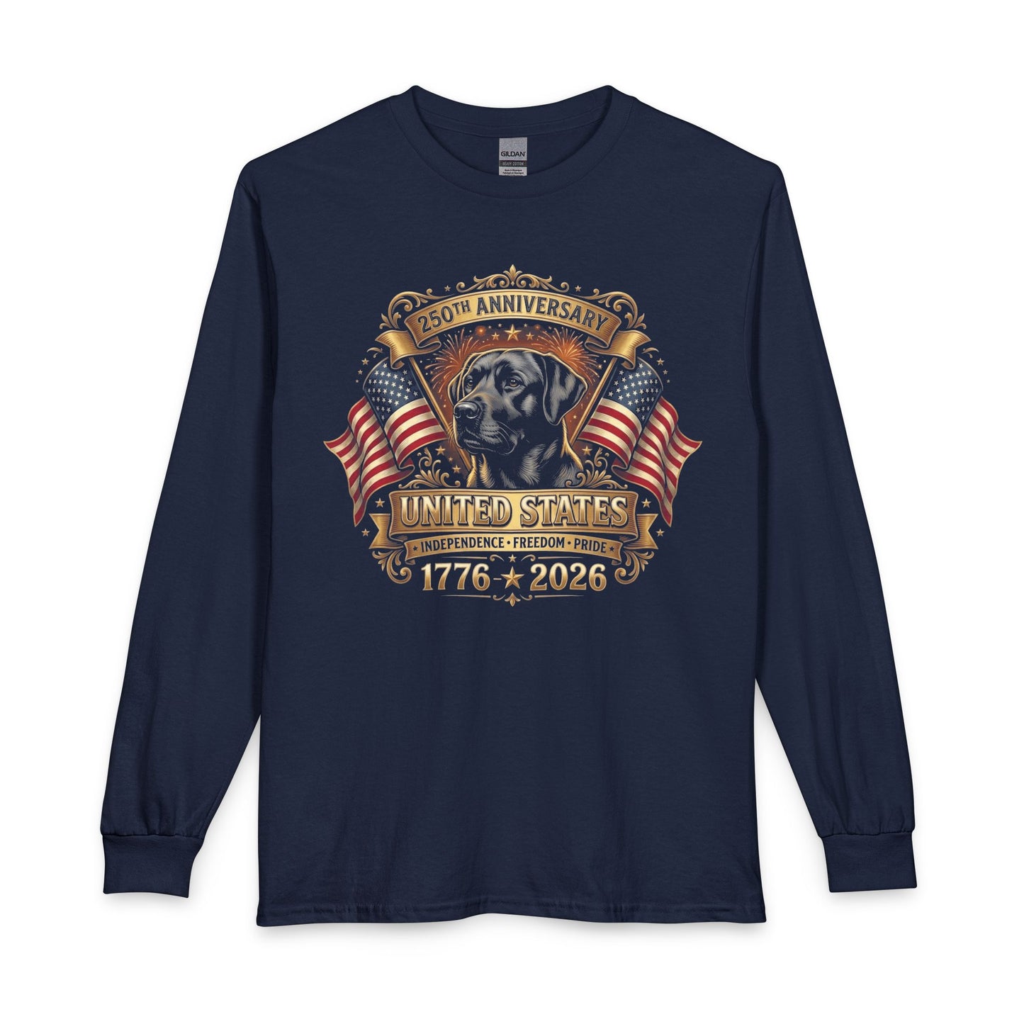250 Years USA Black Lab Long Sleeve