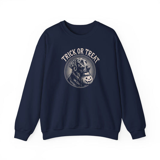 Flat Coated Retriever Trick Or Treat Crewneck Sweatshirt