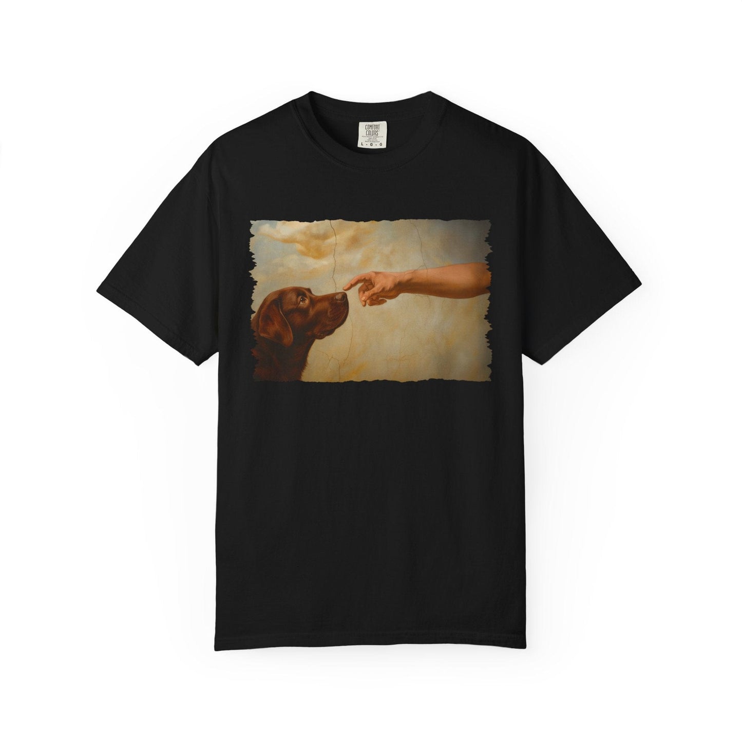 God Creates Chocolate Lab Premium Tee