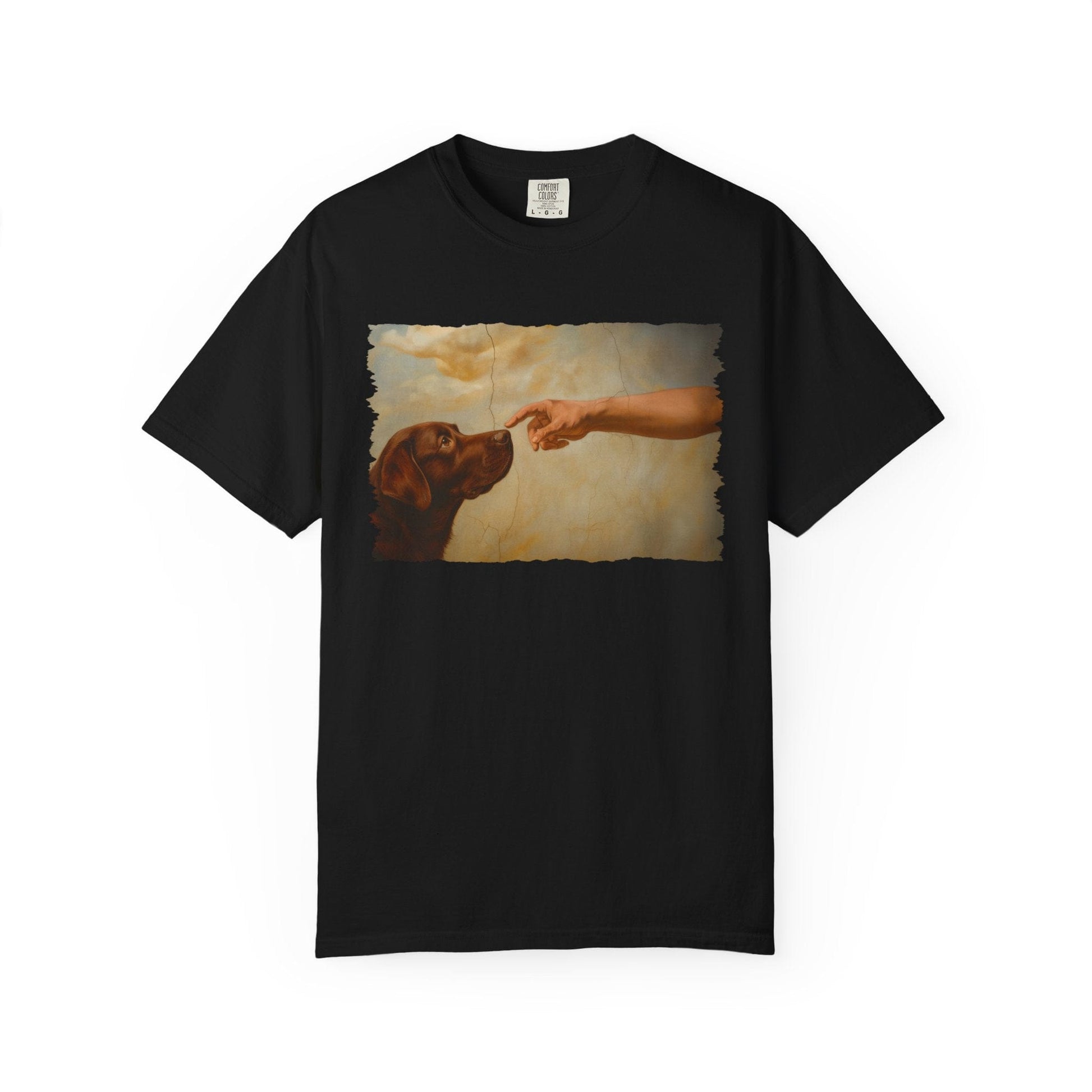 God Creates Chocolate Lab Premium Tee