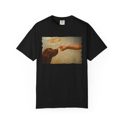 God Creates Chocolate Lab Premium Tee