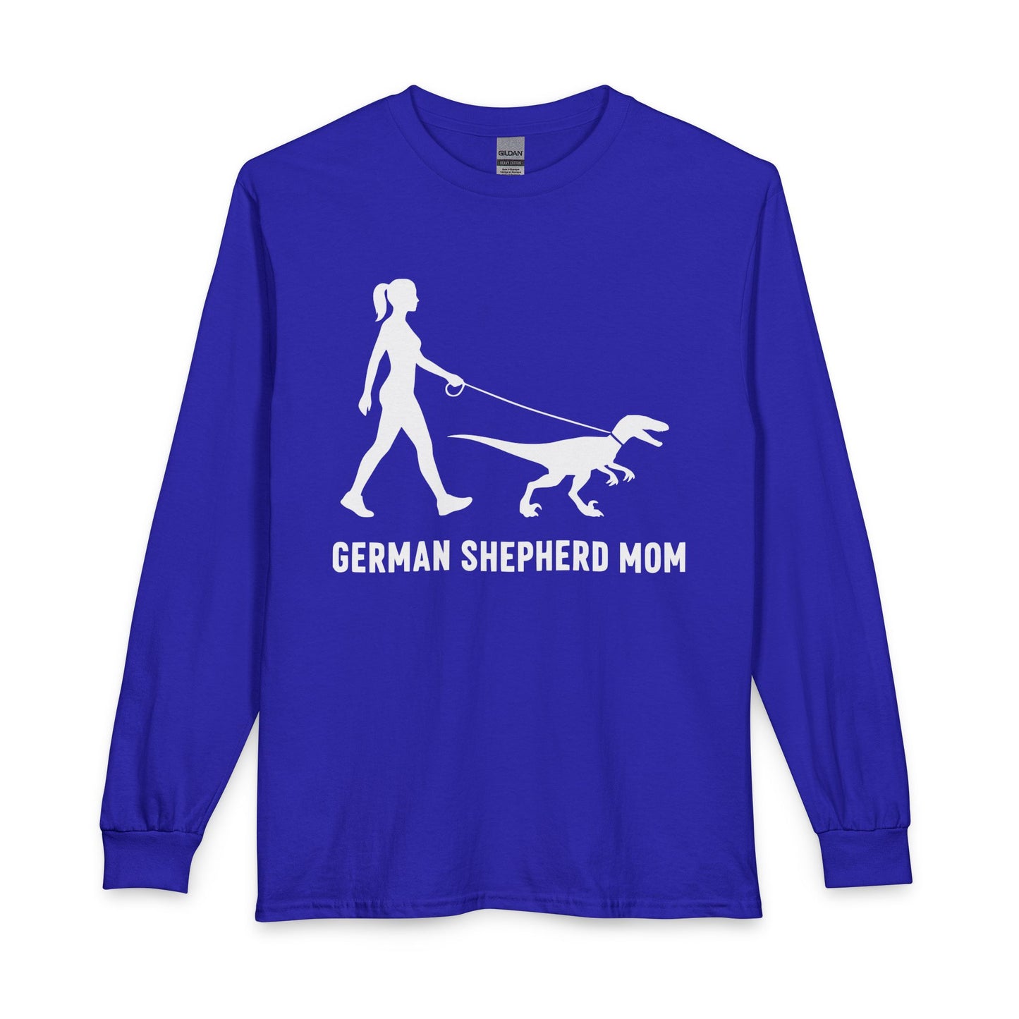 german Shepherd Mom Velociraptor Long Sleeve
