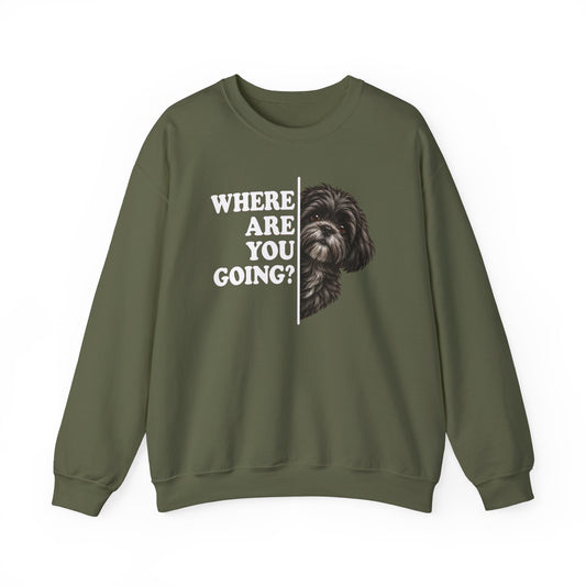 Black Shih Tzu Alert Crewneck Sweatshirt