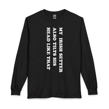 Irish Setter Tilts His Head Long Sleeve