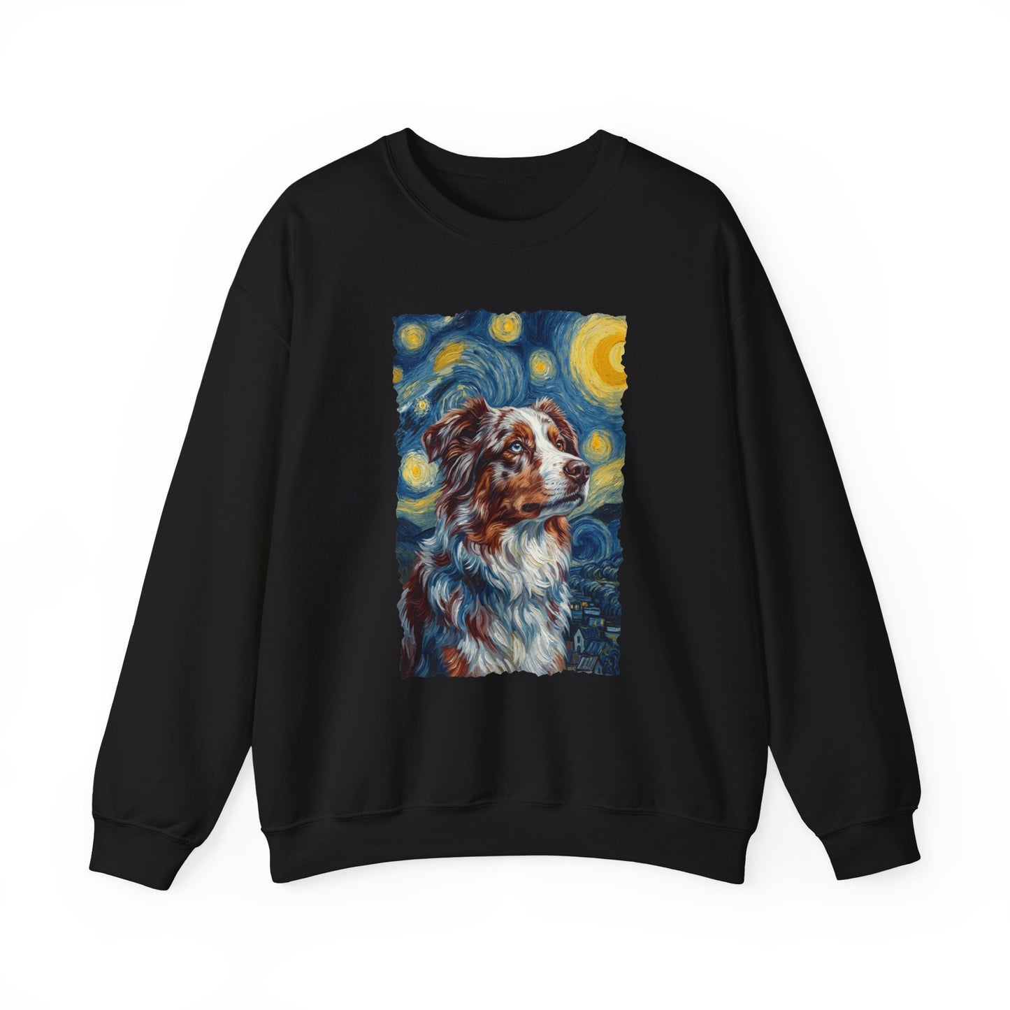 Australian Shepherd Van Gogh Crewneck Sweatshirt
