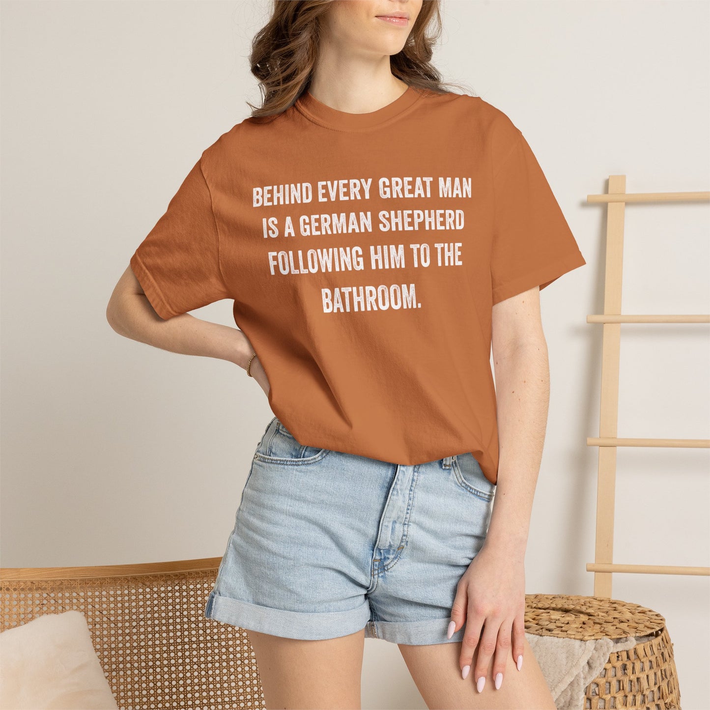 German Shepherd Dad Bathroom Premium Tee