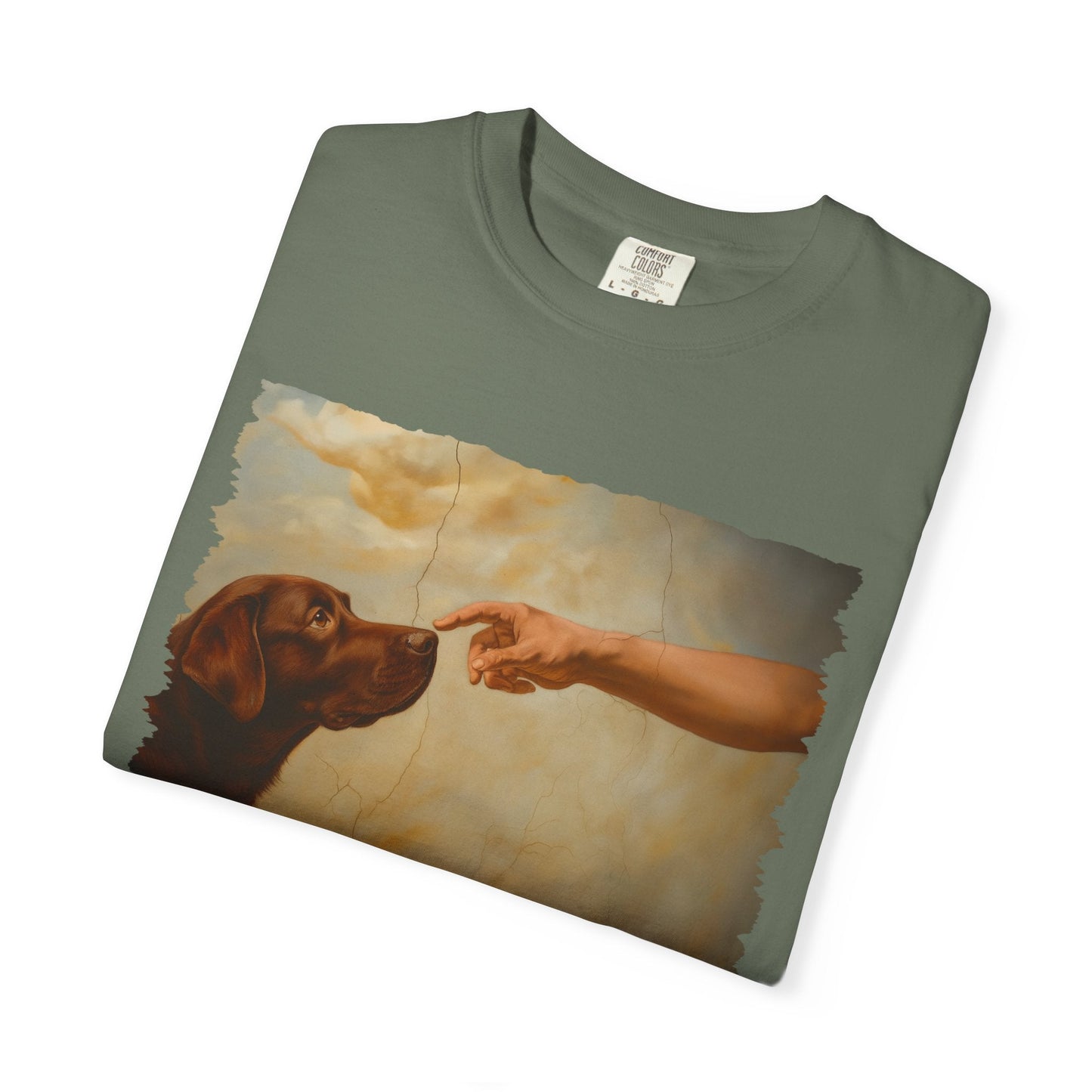 God Creates Chocolate Lab Premium Tee