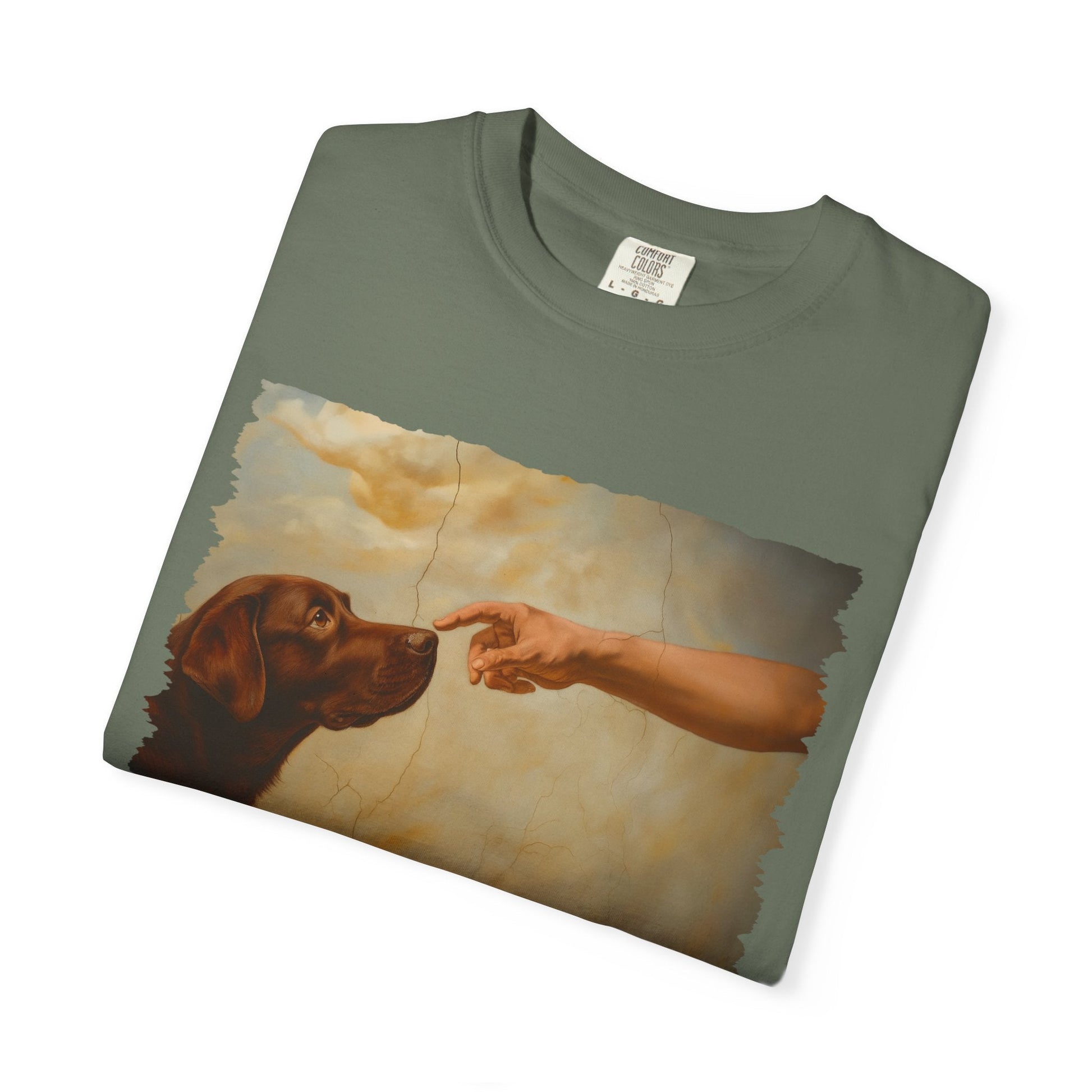 God Creates Chocolate Lab Premium Tee