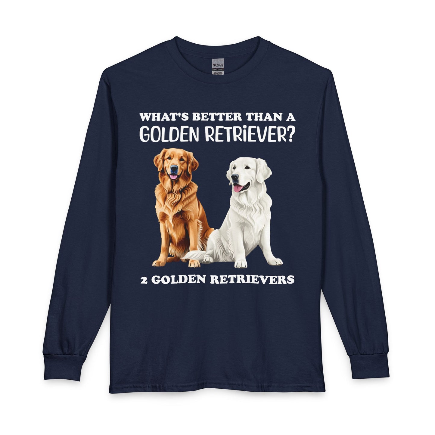 White & Golden Retriever Long Sleeve
