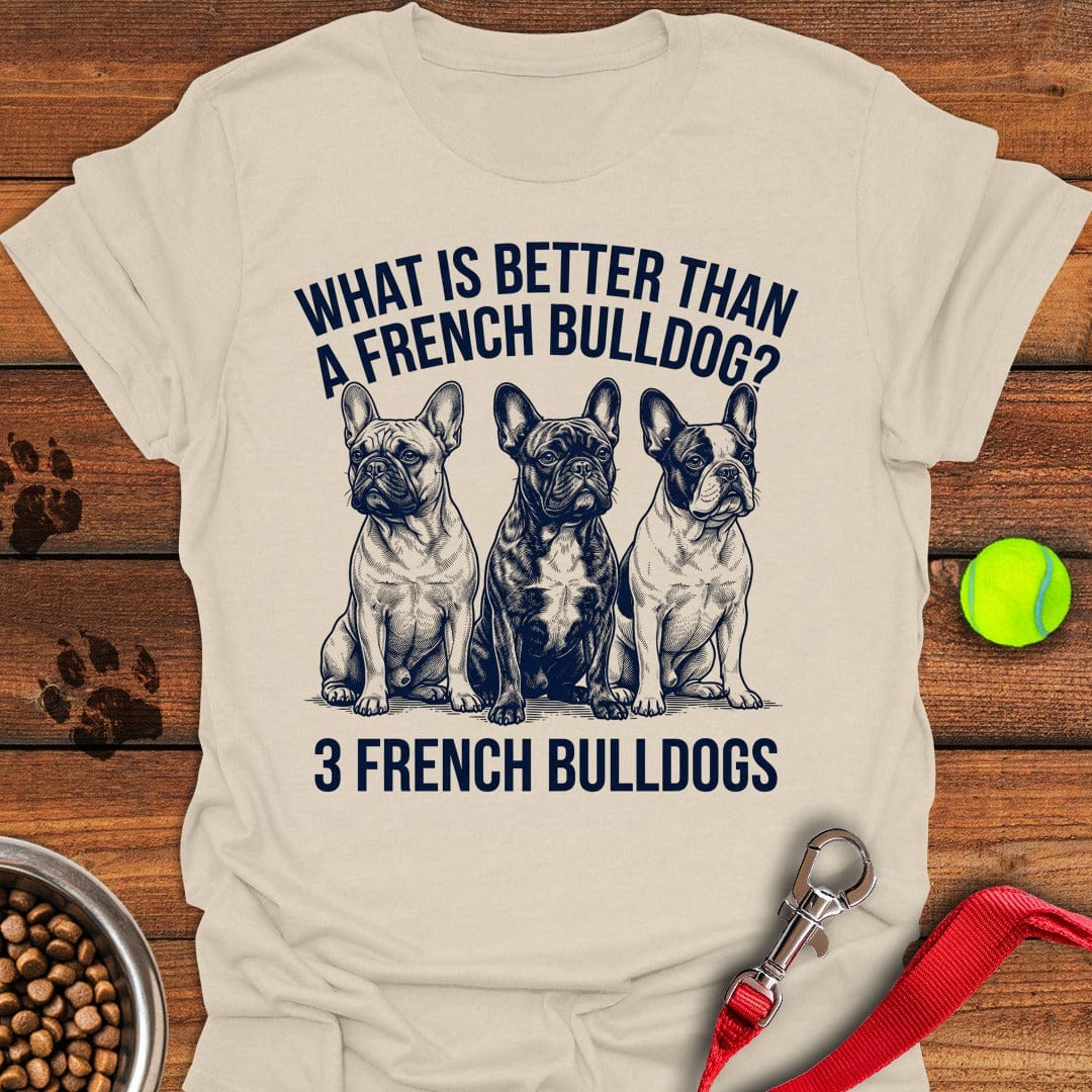 3 French Bulldogs Natural