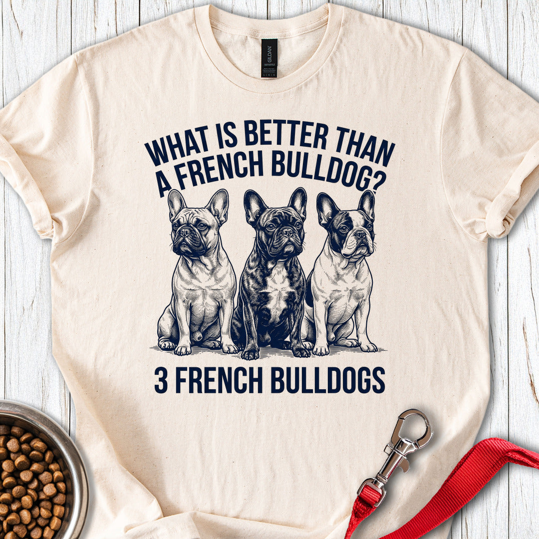 3 French Bulldogs Natural