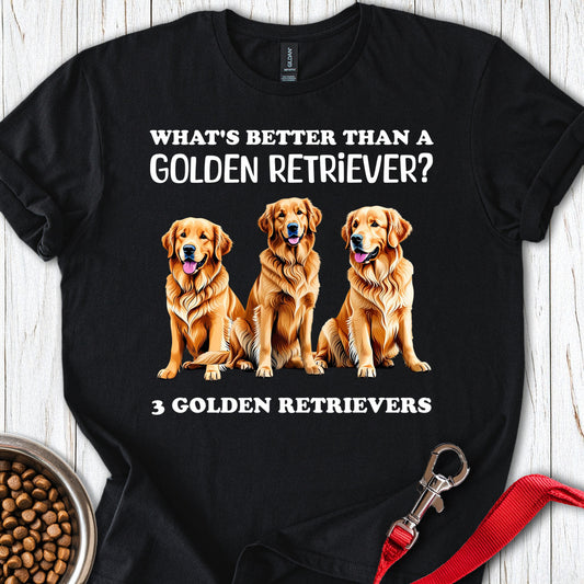 3 Golden Retrievers Black