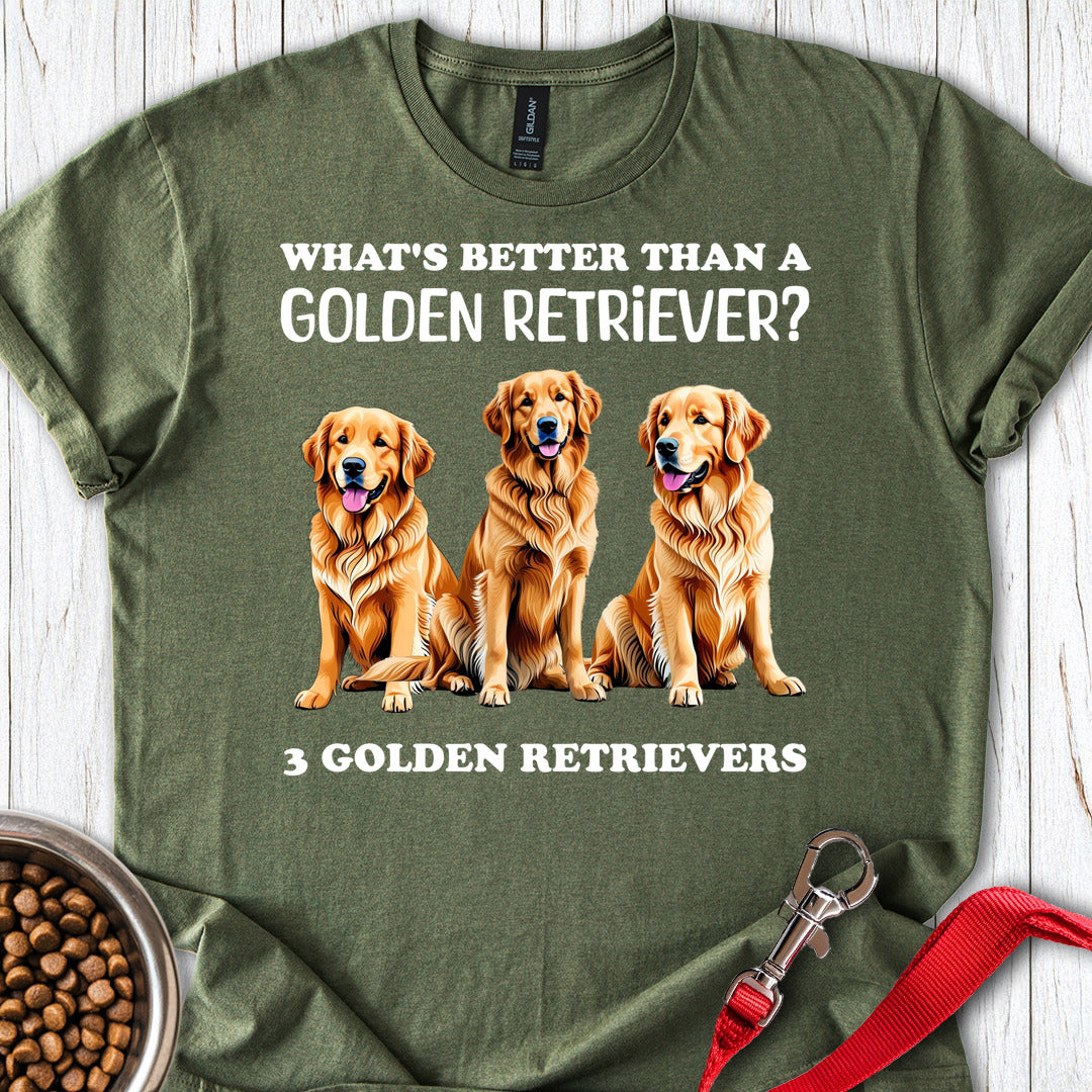3 Golden Retrievers Military Green
