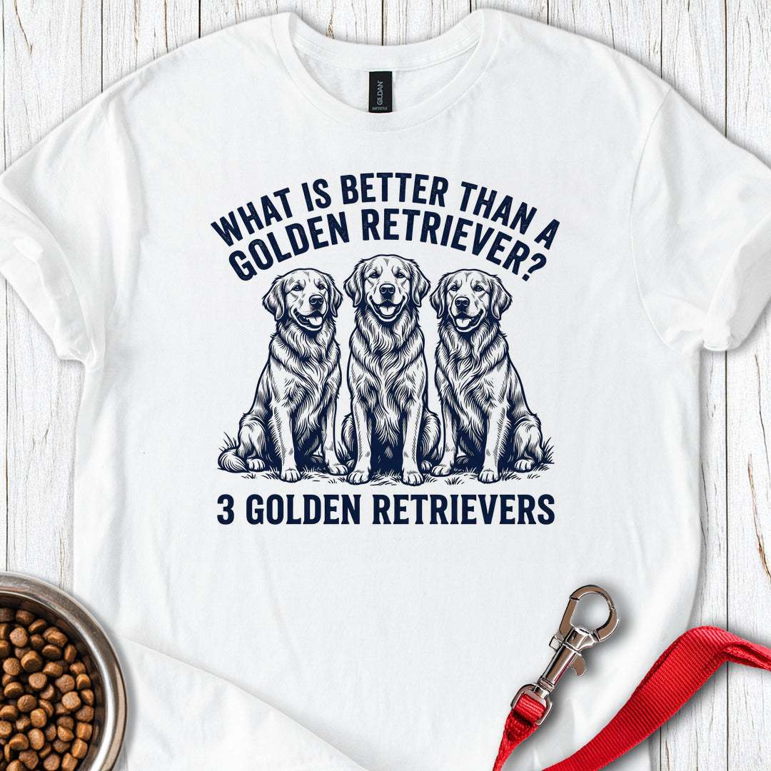 3 Golden Retrievers White