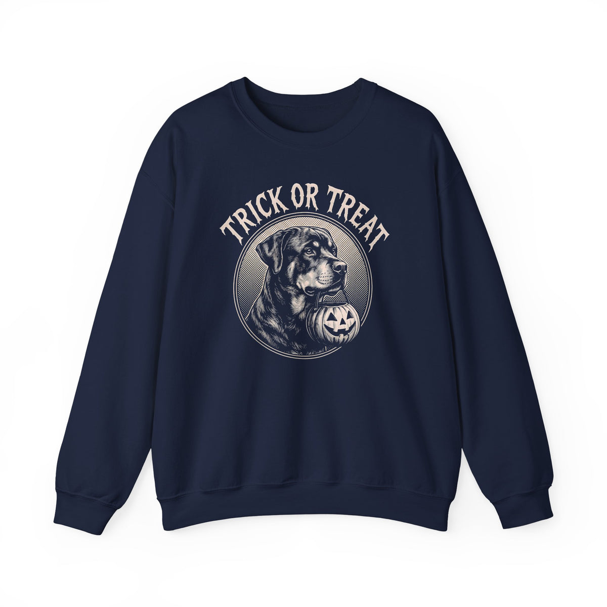 Rottweiler Trick Or Treat Crewneck Sweatshirt