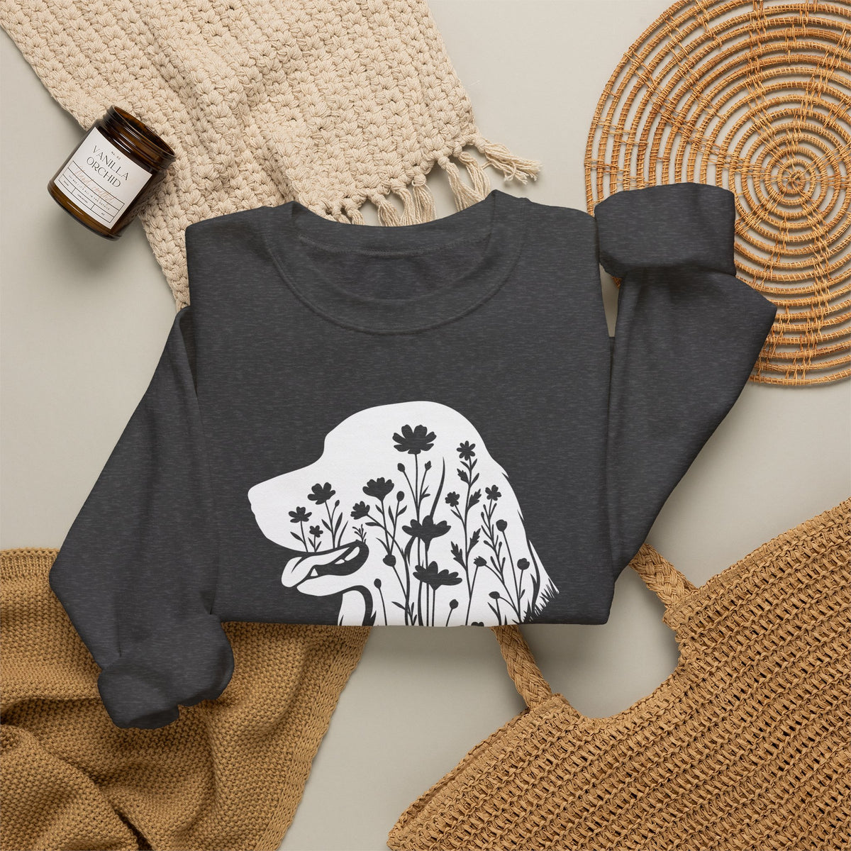 Irish Setter Flowers Crewneck Sweatshirt