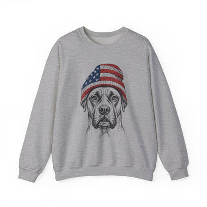 Boxer Beanie USA Crewneck Sweatshirt