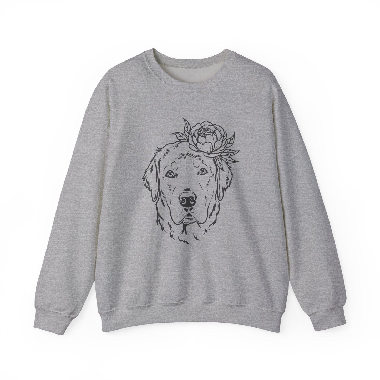 Labrador Flower Crewneck Sweatshirt Sport Grey