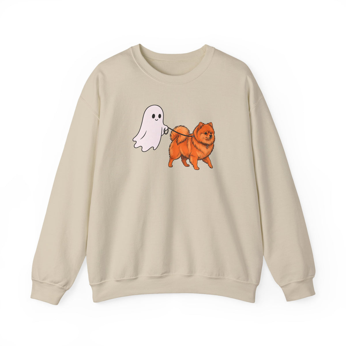 Pomeranian Ghost Walk Crewneck Sweatshirt