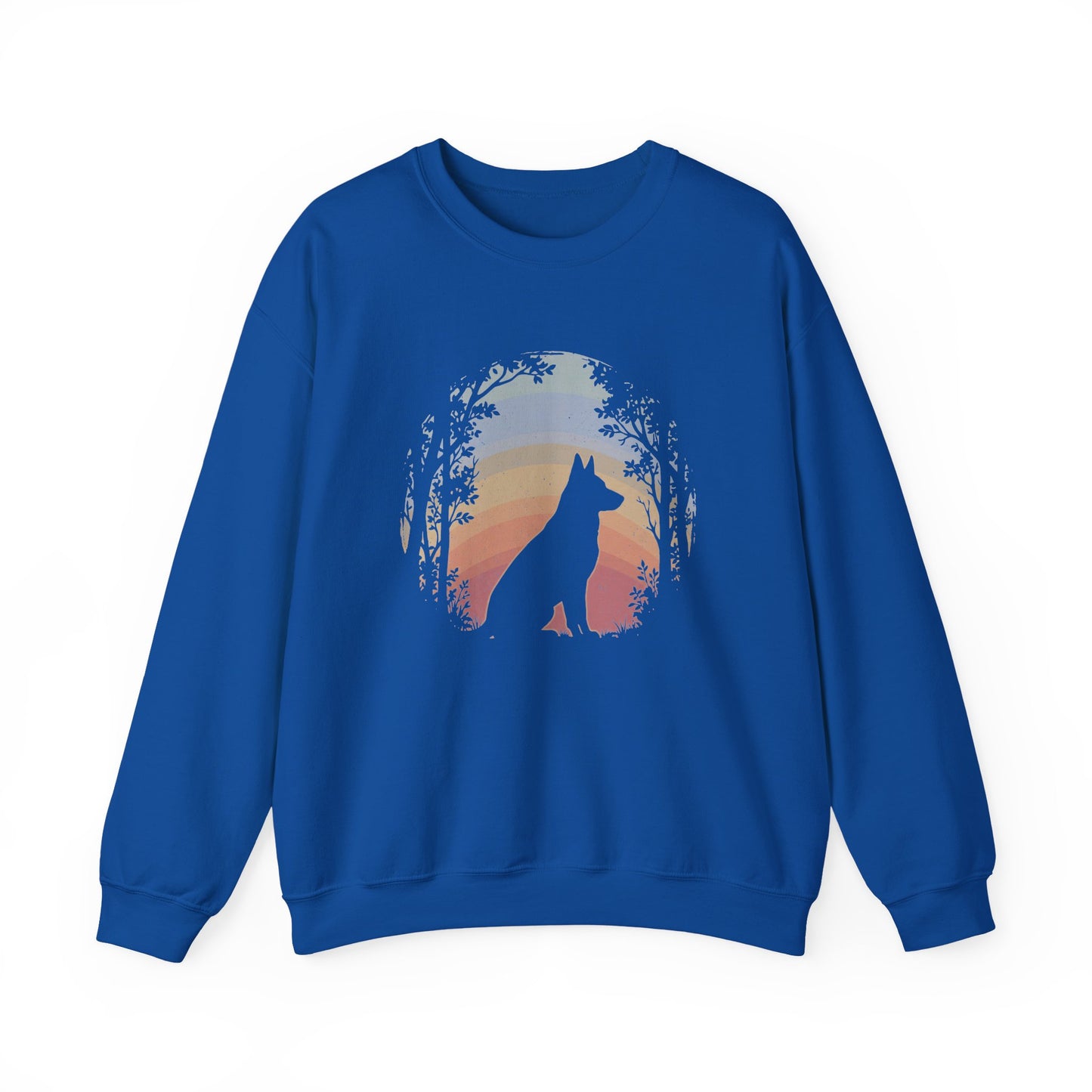 German Shepherd Nature Crewneck Sweatshirt Royal