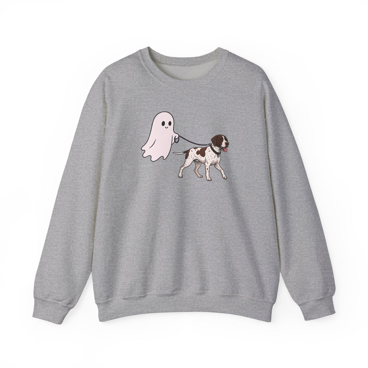 English Pointer Ghost Walk Crewneck Sweatshirt