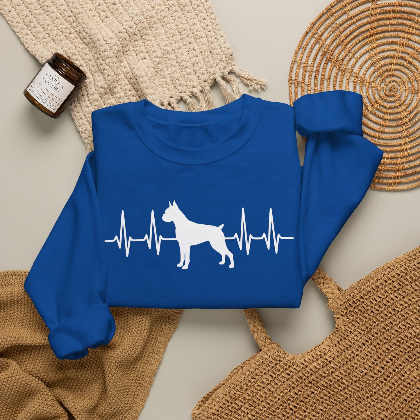 Boxer Heartbeat Crewneck Sweatshirt