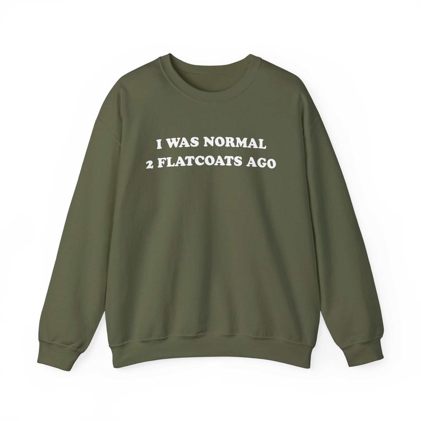2 Flat-Coated Retrievers Crewneck Sweatshirt