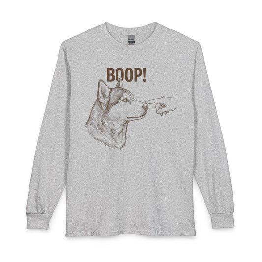 Husky Boop Long Sleeve Sport Grey