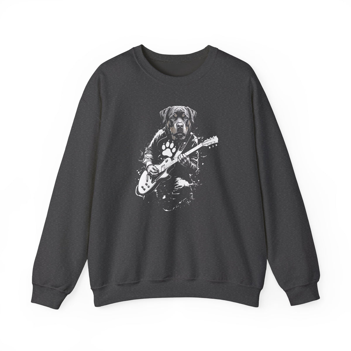 Rottweiler Guitar Crewneck Sweatshirt